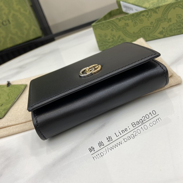 Gucci專櫃古馳最新款Marmont系列卡片夾短夾錢包卡包 jh2483型號：790067